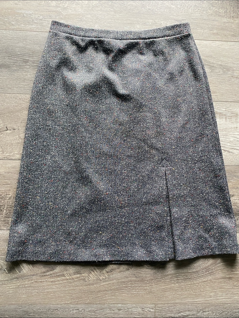 Vintage Cape Cod Match Mates Pleat Skirt Womens Sz 14 Grey Multi Pull On